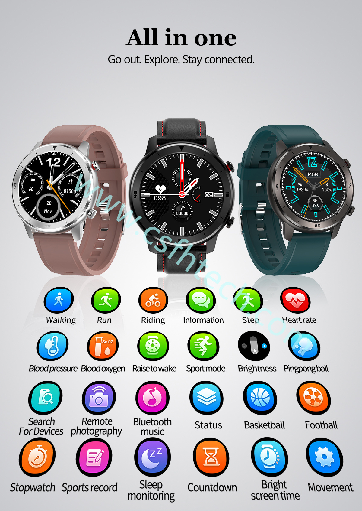 Csfhtech   DT78 Smart Watch Men Women Smartwatch Bracelet Fitness Activity Tracker Wearable Devices Waterproof For Xiaomi Huawei IOS (2).jpg