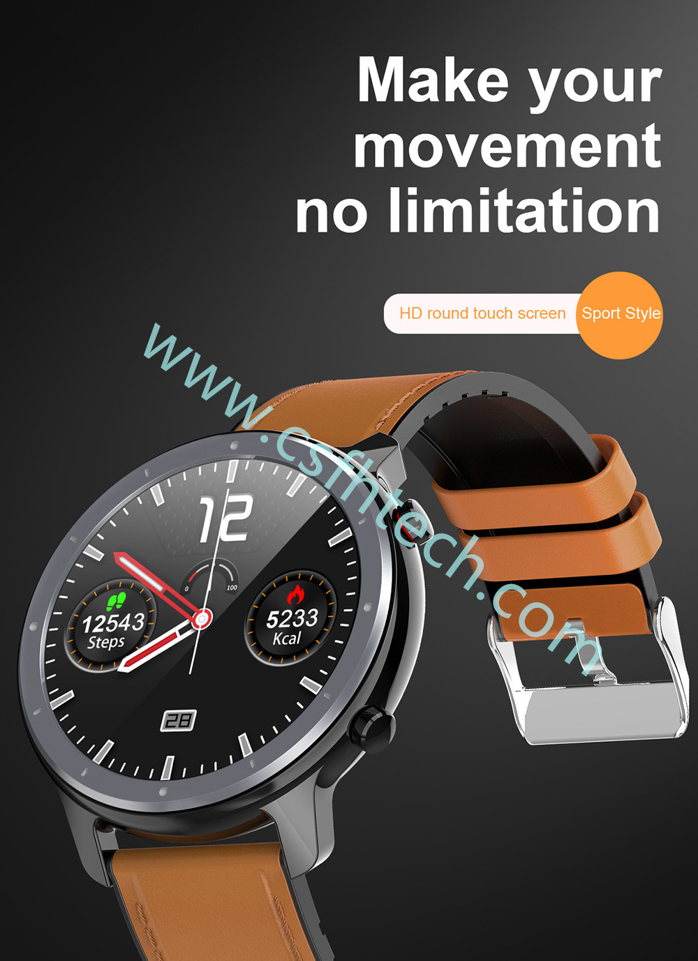 Csfhtech 1 2021 L11 Smart Watch Men ECG+PPG Heart Rate Blood Pressure Monitor IP68 Waterproof Weather Smartwatch watches (1).jpg