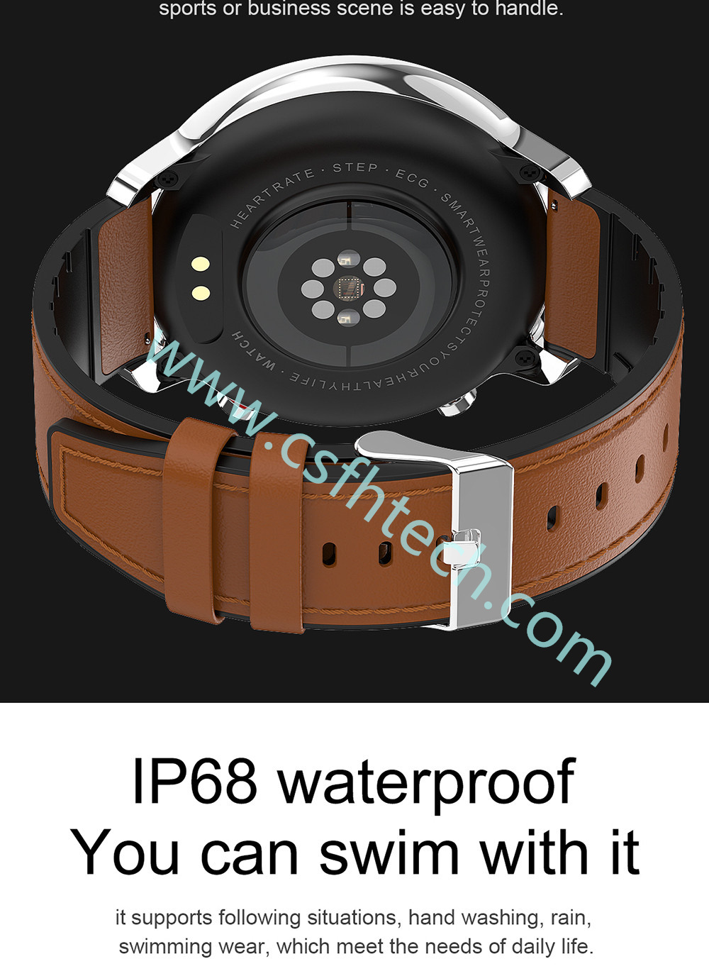 Csfhtech 1 2021 L11 Smart Watch Men ECG+PPG Heart Rate Blood Pressure Monitor IP68 Waterproof Weather Smartwatch watches (5).jpg
