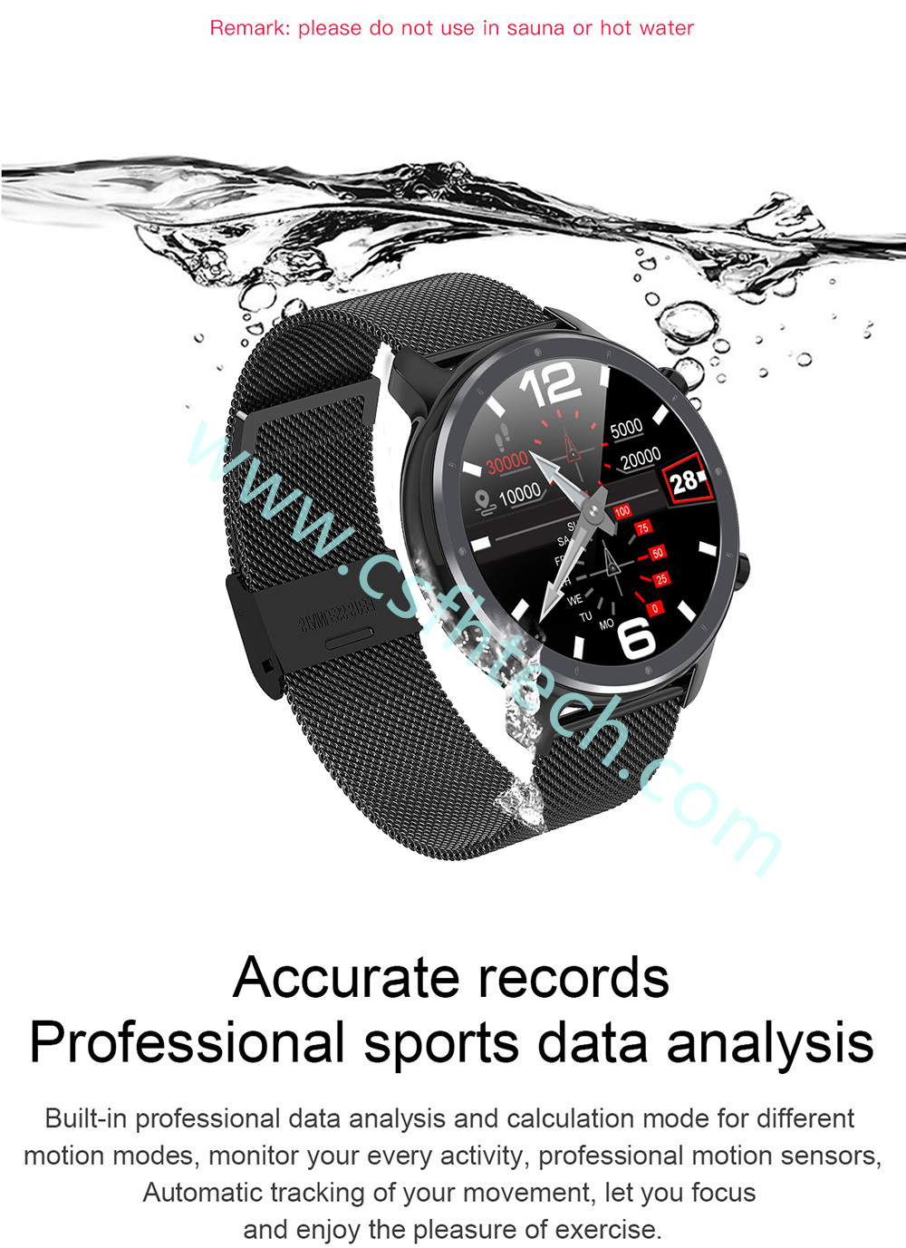 Csfhtech 1 2021 L11 Smart Watch Men ECG+PPG Heart Rate Blood Pressure Monitor IP68 Waterproof Weather Smartwatch watches (6).jpg
