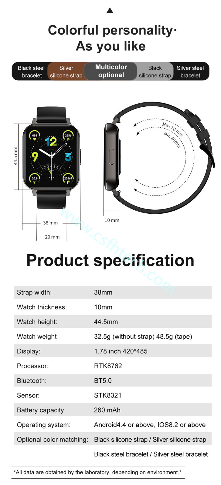 Csfhtech   Smart Watch Men IP68 Waterproof 1.78 inch Screen Blood Pressure Smartwatch Women ECG Heart Rate Monitor (19).jpg