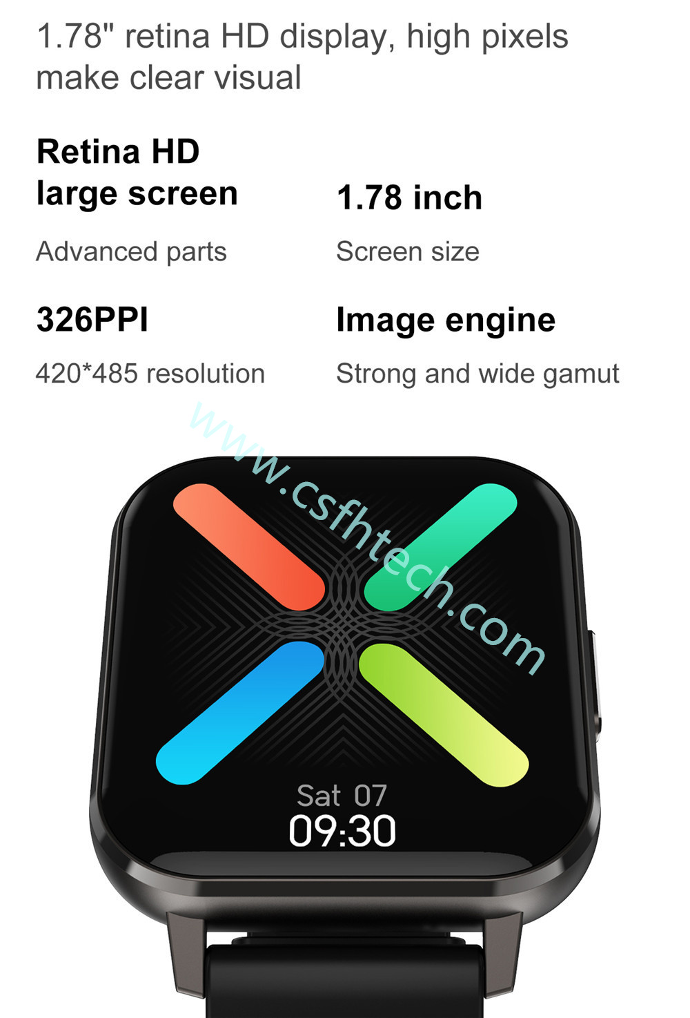 Csfhtech   Smart Watch Men IP68 Waterproof 1.78 inch Screen Blood Pressure Smartwatch Women ECG Heart Rate Monitor (4).jpg