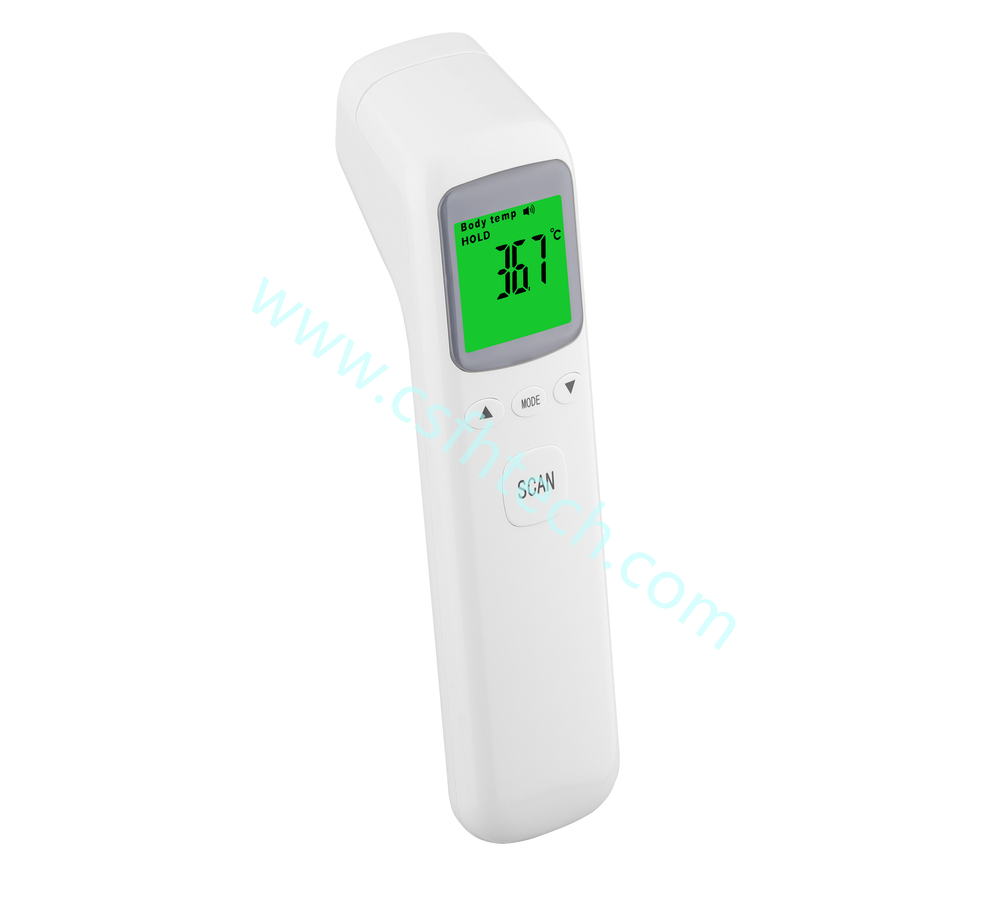 Globleseller Infrared Forehead Digital Thermometer Gun IR Laser Non Contact Thermometer with 3 Color Backlight Display for Baby Adults Indoor (1).png