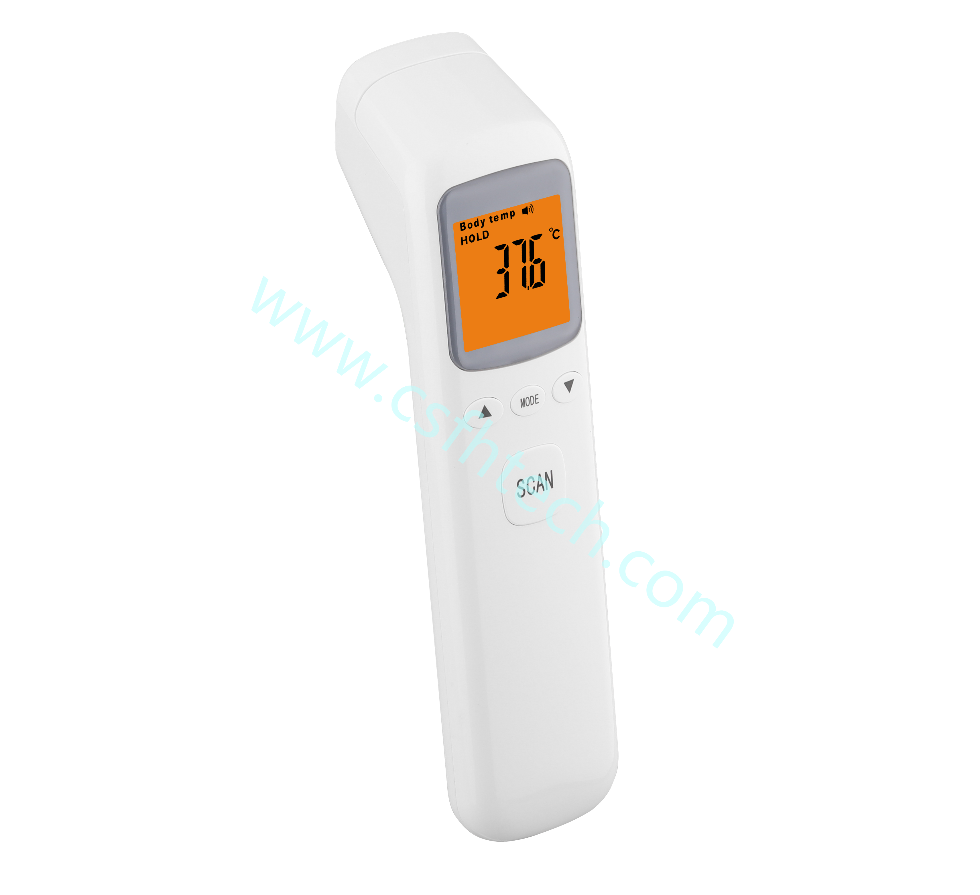 Globleseller Infrared Forehead Digital Thermometer Gun IR Laser Non Contact Thermometer with 3 Color Backlight Display for Baby Adults Indoor (2).png