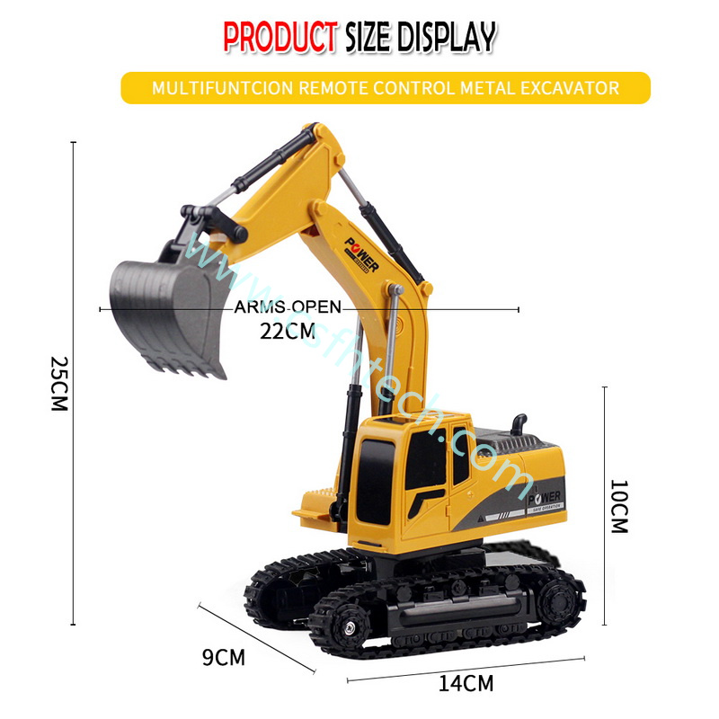 Csfhtech Best Quality   Channel Remote Control Excavator Rechargeable Toy Construction Tractor With Light toys (19).jpg