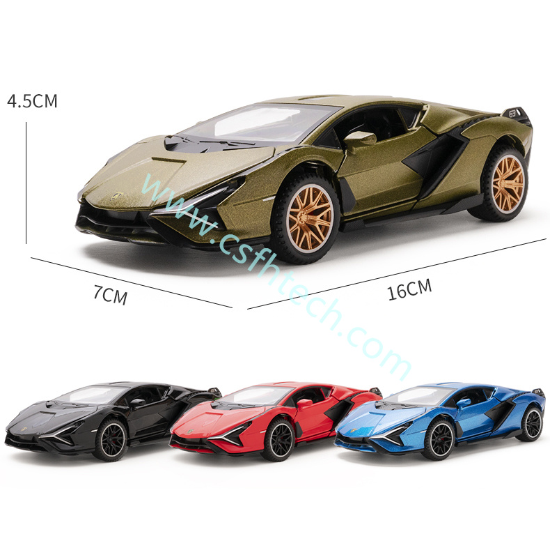 1 Csfhtech Best Quality   New 132 Lambo Sian Car Alloy Sports Car Model Diecast Sound Super Racing Lifting Tail Hot Car Wheel For hildren Gifts (11).jpg