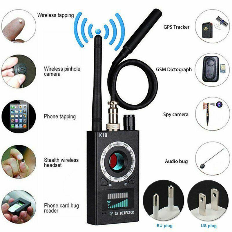 Csfhtech K18 Multi-function Anti Detector Bug Mini Audio SPY-Camera GSM Finder GPS Signal Lens RF Locator Tracker Detect Wireless Camera  (3).jpg
